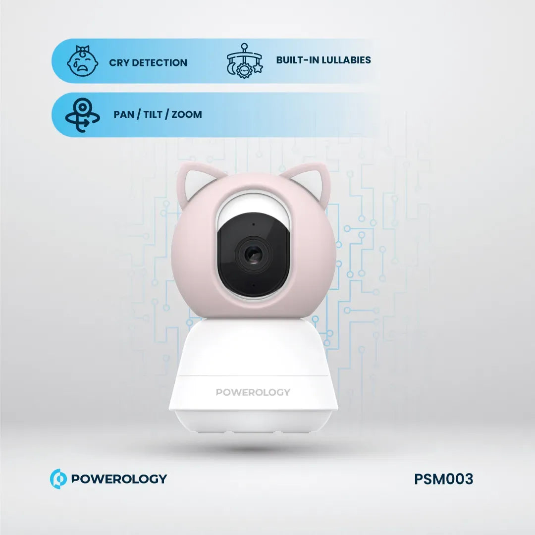Powerology Monitor App Baby Camera Blue Pink – image 3