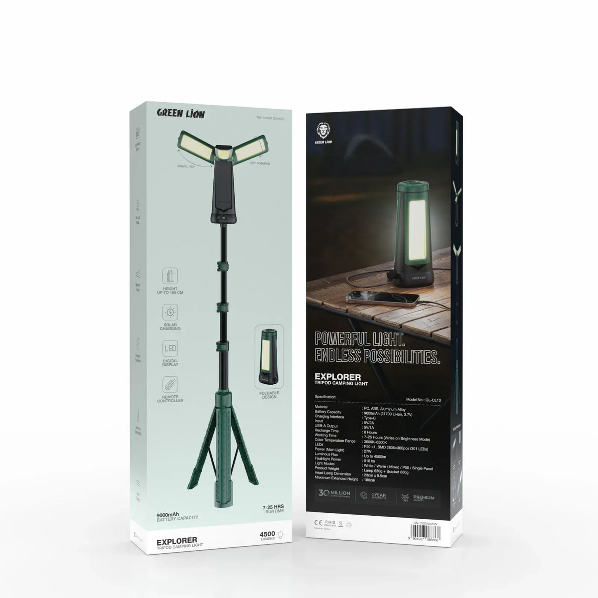 Green Lion Explorer Tripod Camping Light Green – image 3