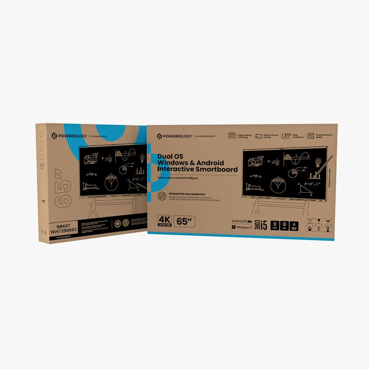 Powerology Dual Windows Android Interactive Smartboard 65 Black – image 17