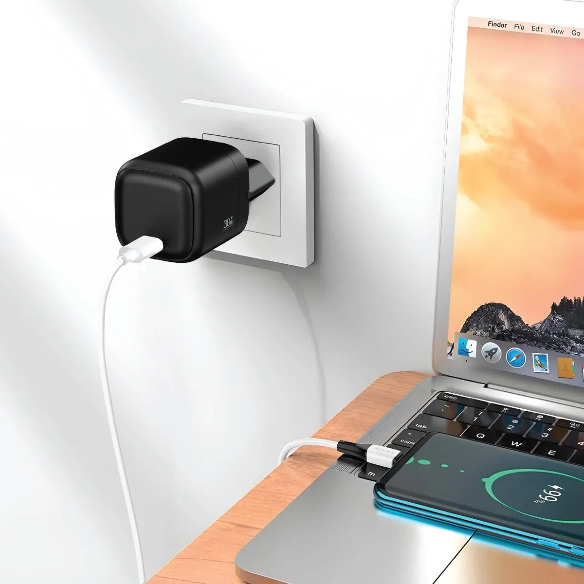 Green Lion Nexio Single Port Wall Charger Eu Plug 30w Black – image 4