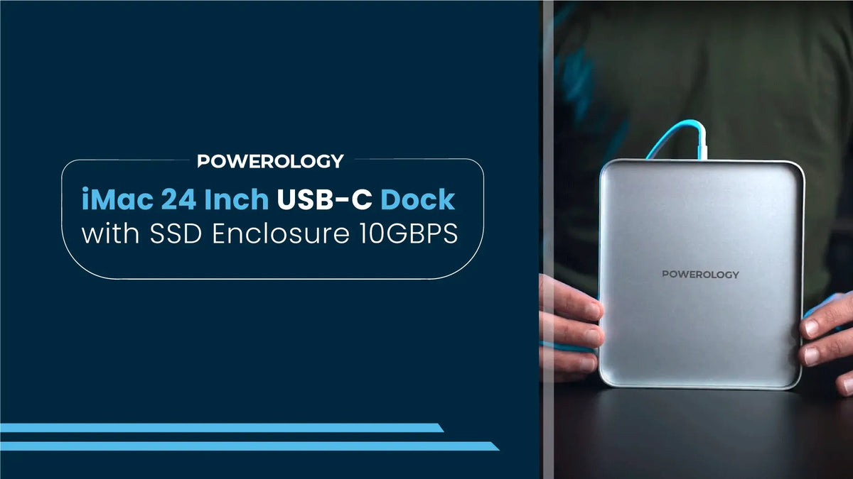 Powerology Imac 24 Inch USB C Dock with Ssd Enclosure 10gbps Gray – image 7