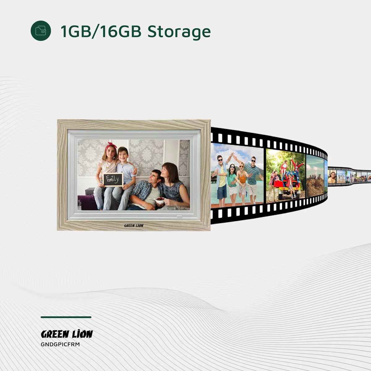 Green Lion Digital Picture Frame Touch Screen Display 10 1 Inch Wooden – image 13