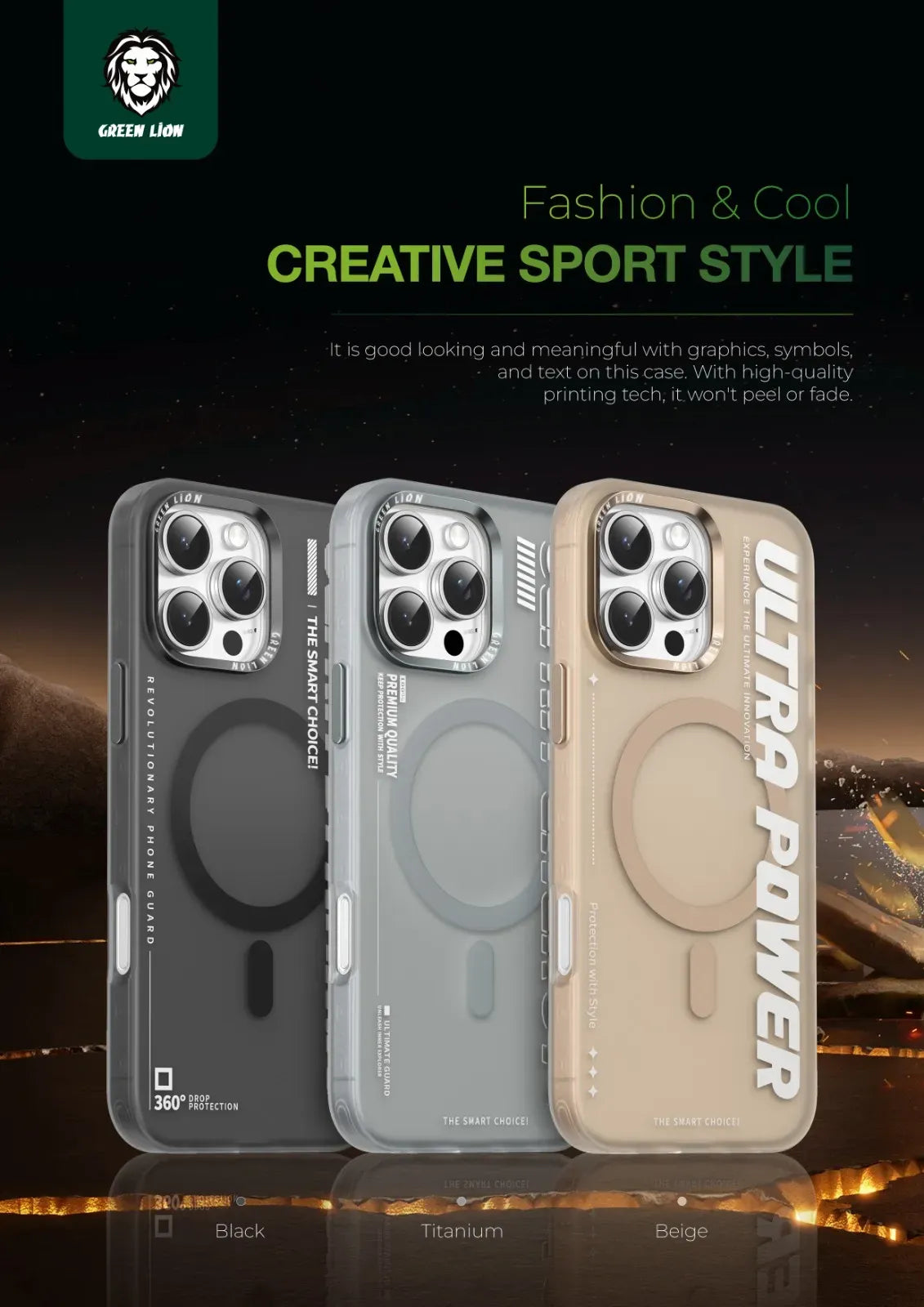 Green Lion Ultra Mag Safe Case - Beige – image 4