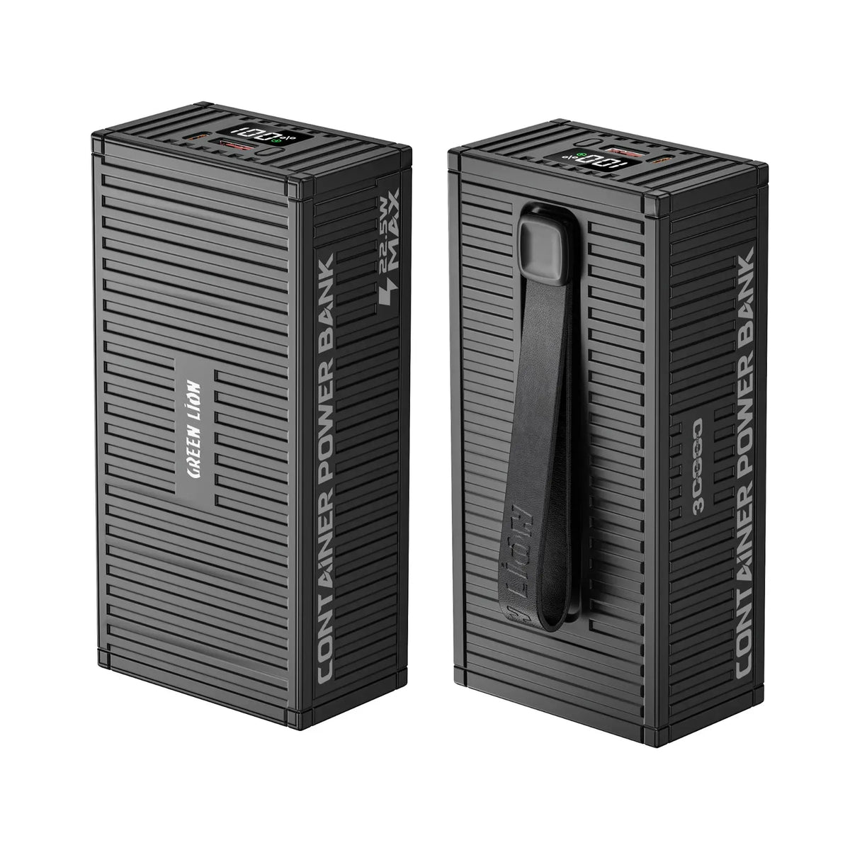 Green Lion Container 30000 m Ah Power Bank PD 20 W-Include 4 in 1 Charging Cable - Black – image 3