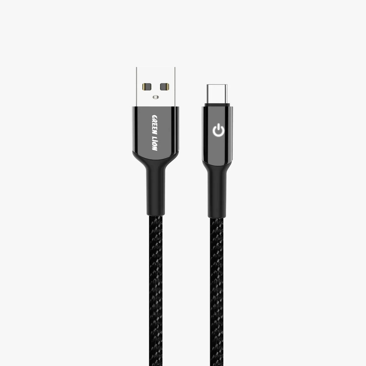 Green Lion USB A to USB C Braided Cable Black – image 3