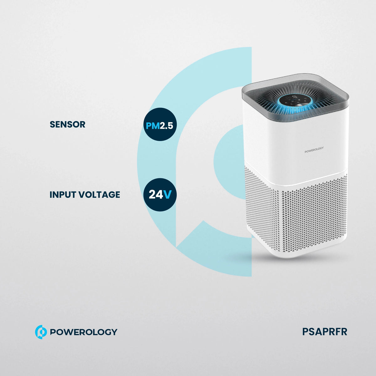 Powerology Smart Air Purifier Eliminate Odor Smoke White – image 5