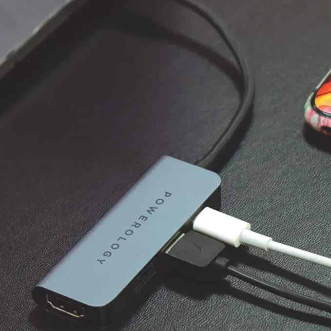 Powerology Braided Type C to Hdmi Cable 4k 60hz Gray – image 6