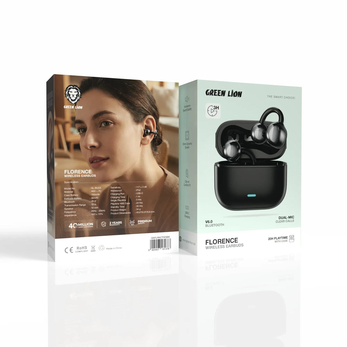 Green Lion Florence Wireless Earbuds - Black – image 8