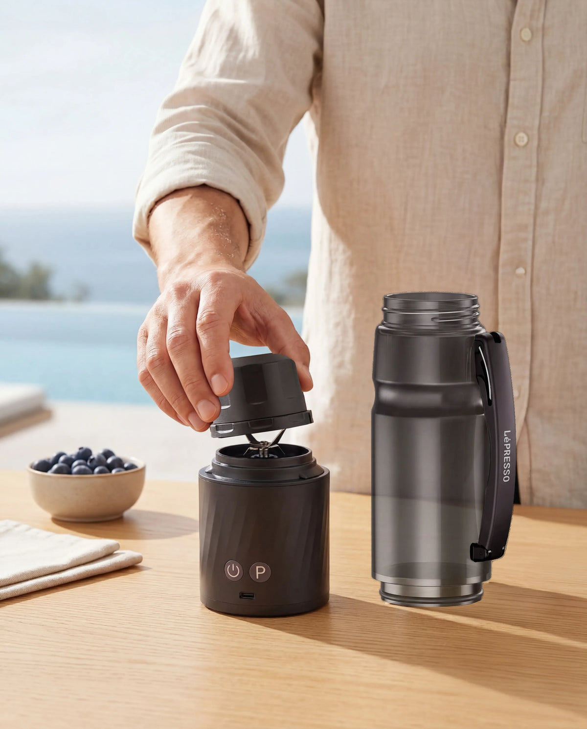 LePresso Juvelix 370w Portable Blender Black – image 8