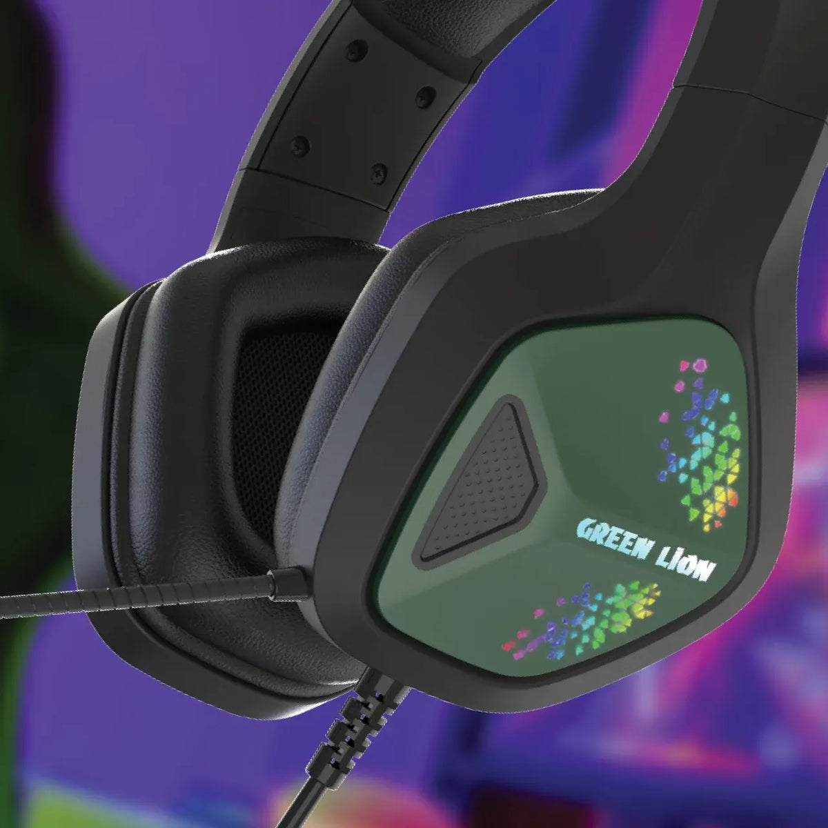 Green Lion Specter Gaming Headphone Black – image 5