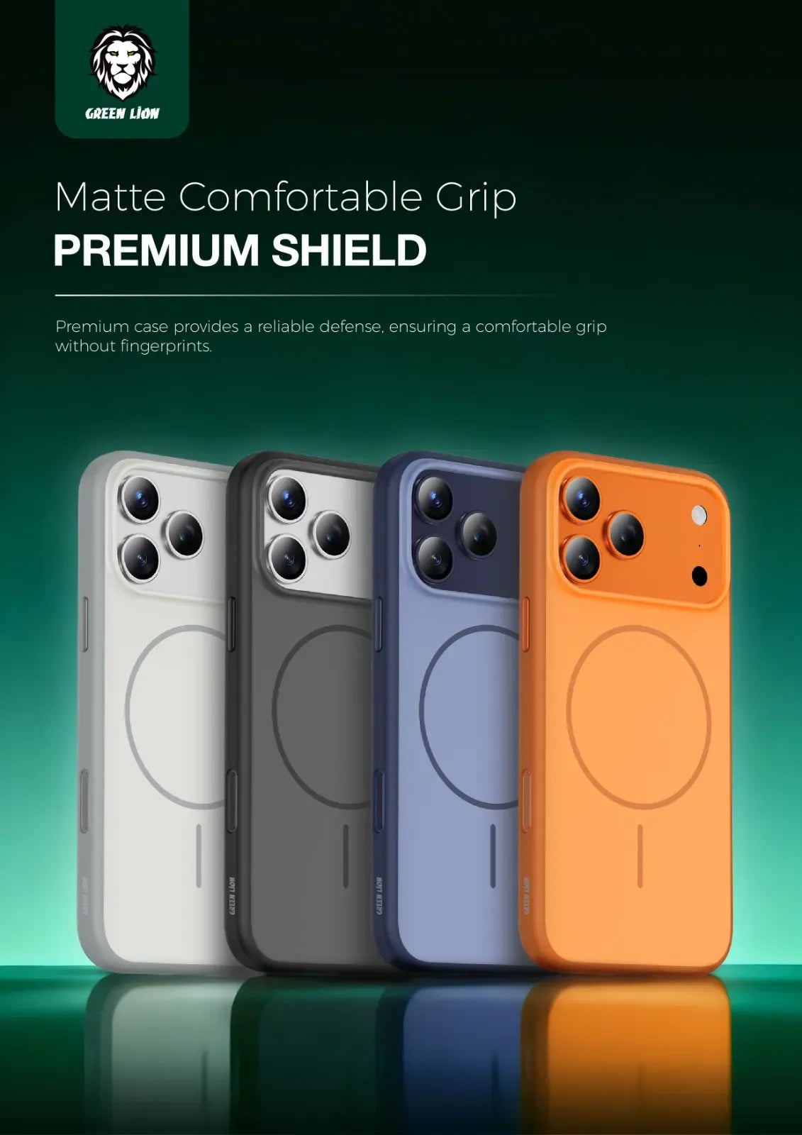 Green Lion Patric Mag Safe Premium Matte Finish Case - Blue – image 3