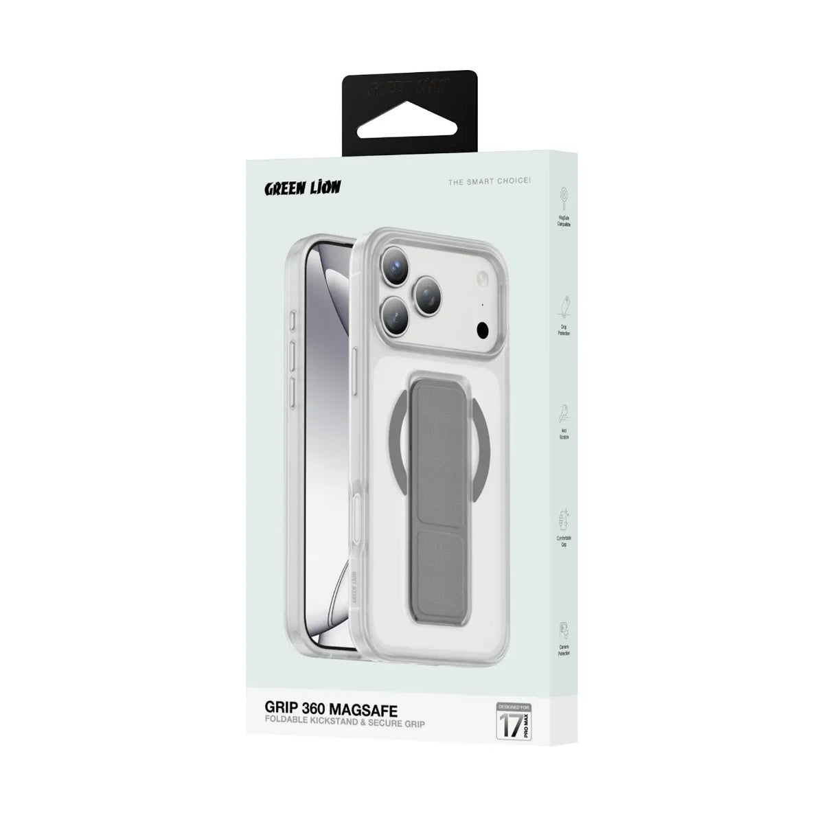 Green Lion GRIP 360 Mag Safe Case - SilverTitanium
