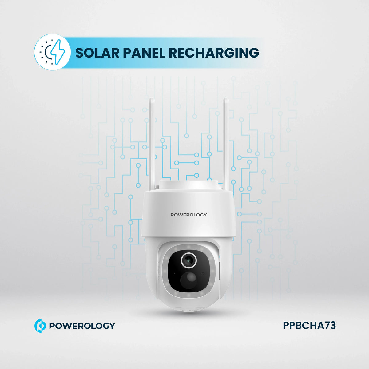 Powerolgoy Built in Solar Pan Tilt Outdoor Camera White – image 14