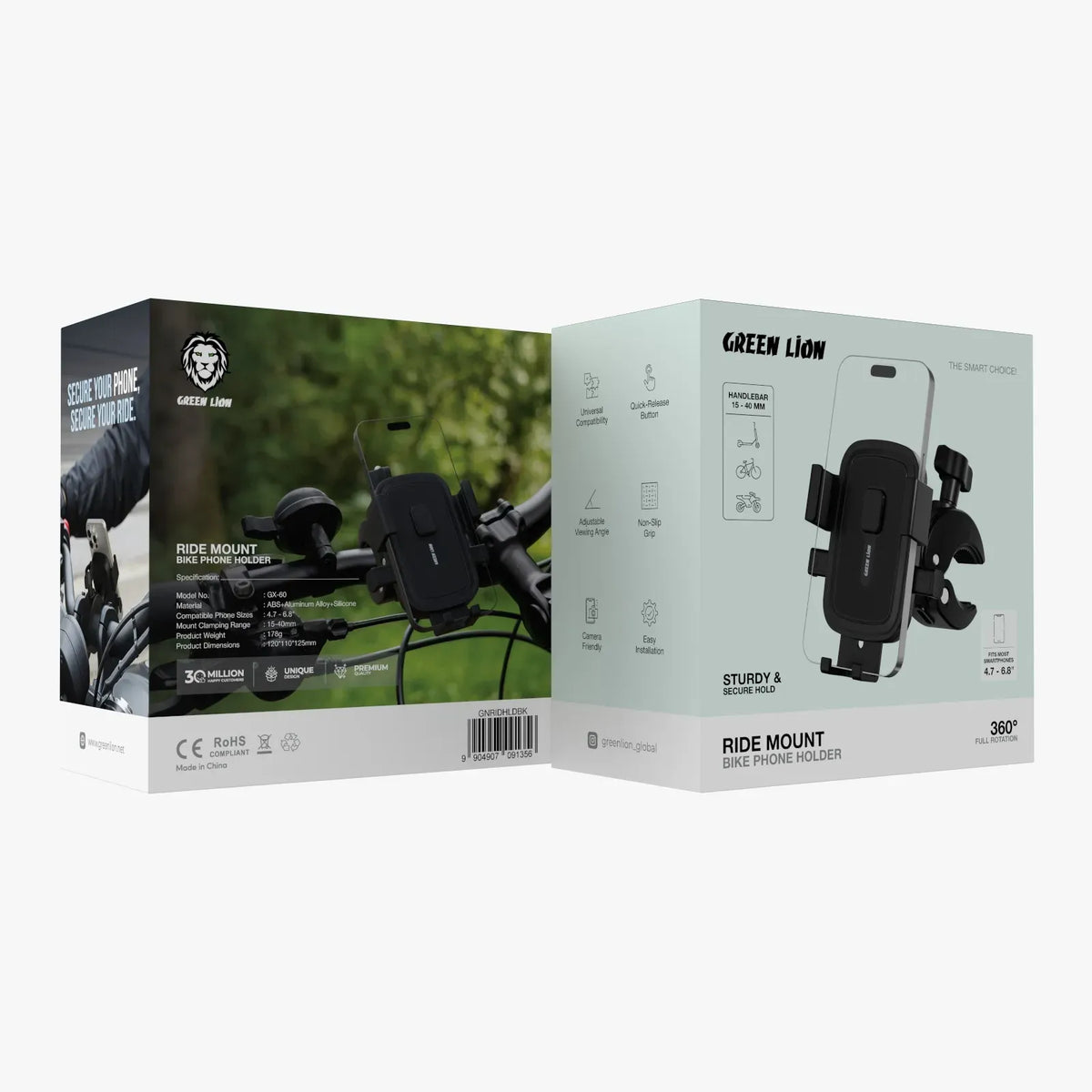 Green Lion Ride Mount Bike Phone Holder Black – image 12