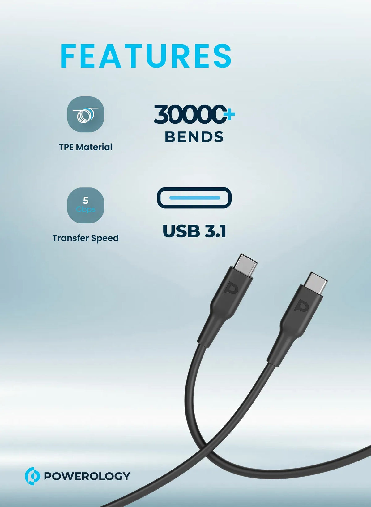 Powerology Type C to Type C Fast Charging Cable – image 14