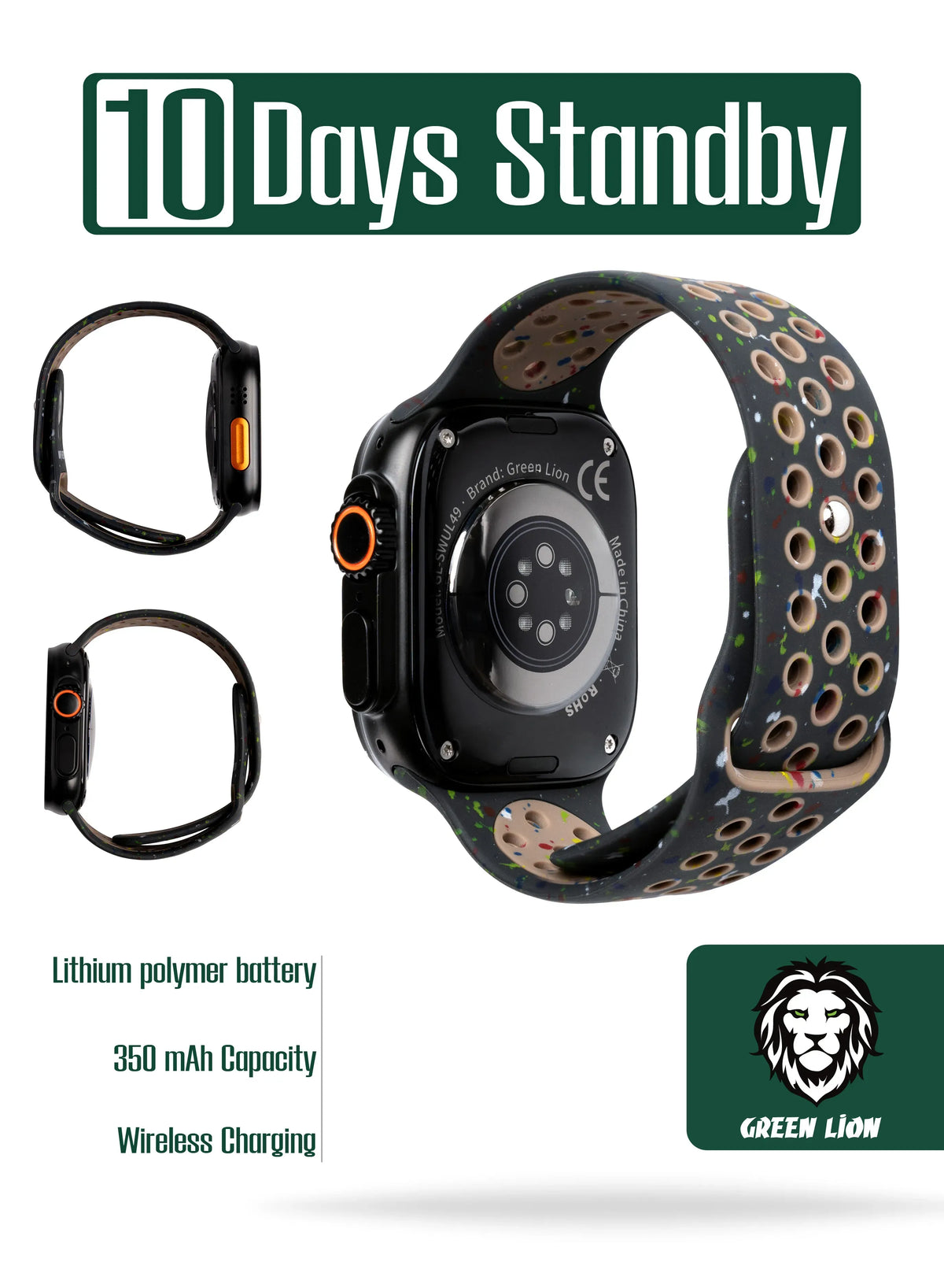 Green Lion Ultra Active Smart Watch - Black – image 9