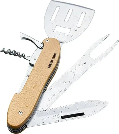 Green Lion Multifunction Bbq Tool Set Wood – image 2