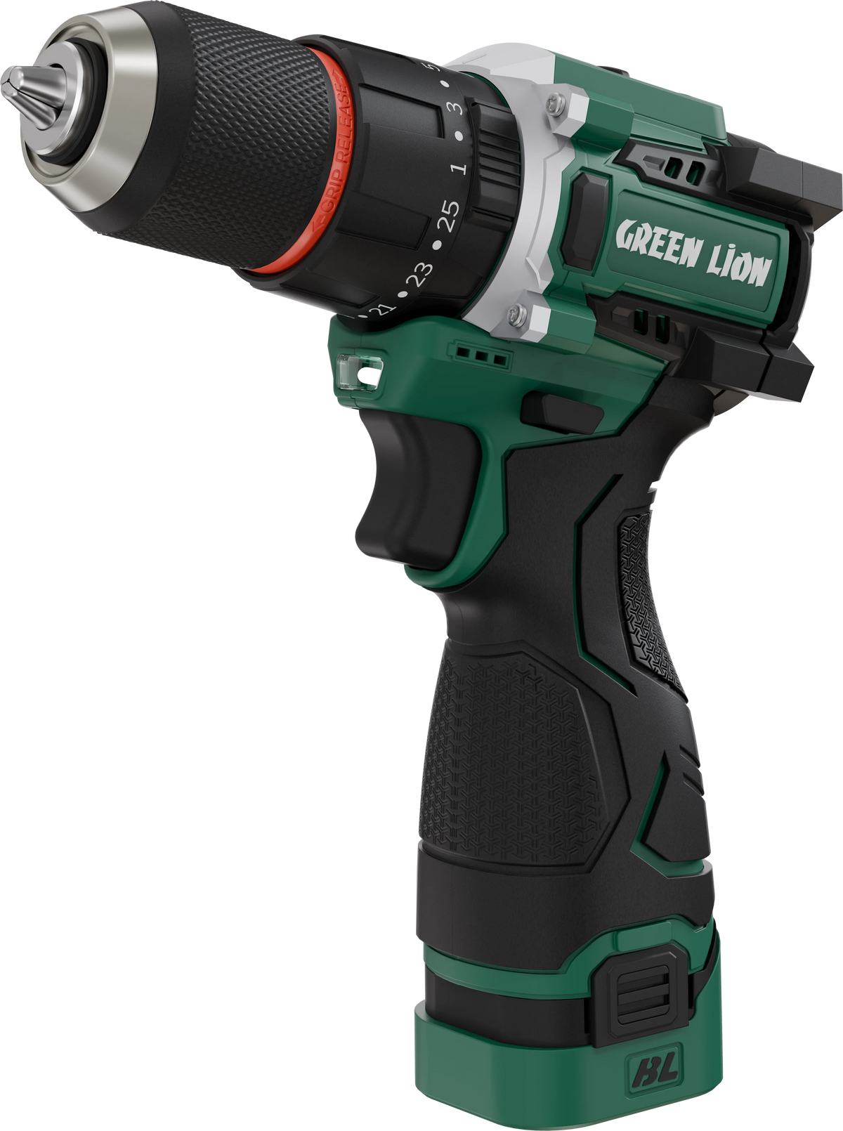 Green Lion Gd 15 Pro Drive Cordless Hammer Drill 2 18v 3 0ah Battery Green – image 2