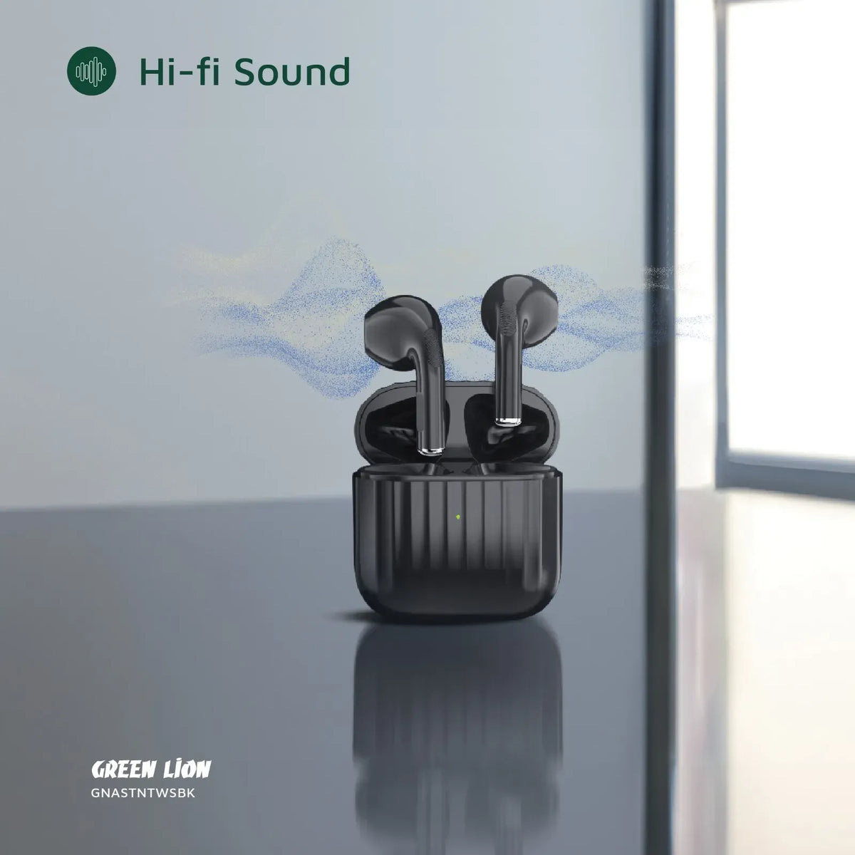 Green Lion Austin True Wireless Earbuds - Black – image 11