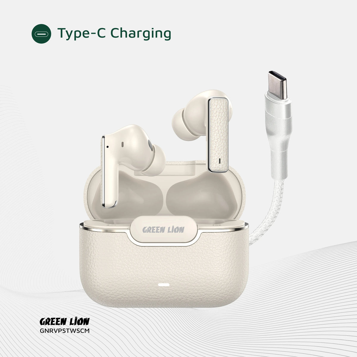 Green Lion River Plus True Wireless Earbuds - Cream – image 2