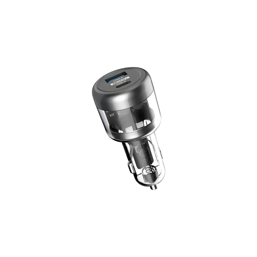 Powerology 35w Transparent Car Charger A C Port Version – image 2