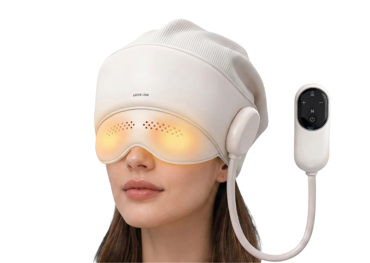 Green Lion Head Massager- Migraine,Eye&Stress Relief - Beige – image 4