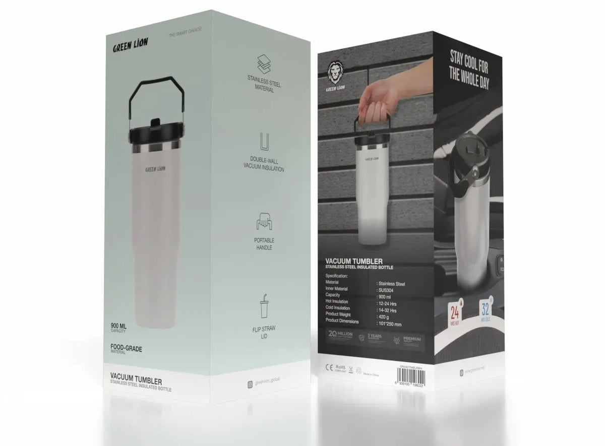 Green Lion Vacuum Tumbler 900 ml - White – image 2