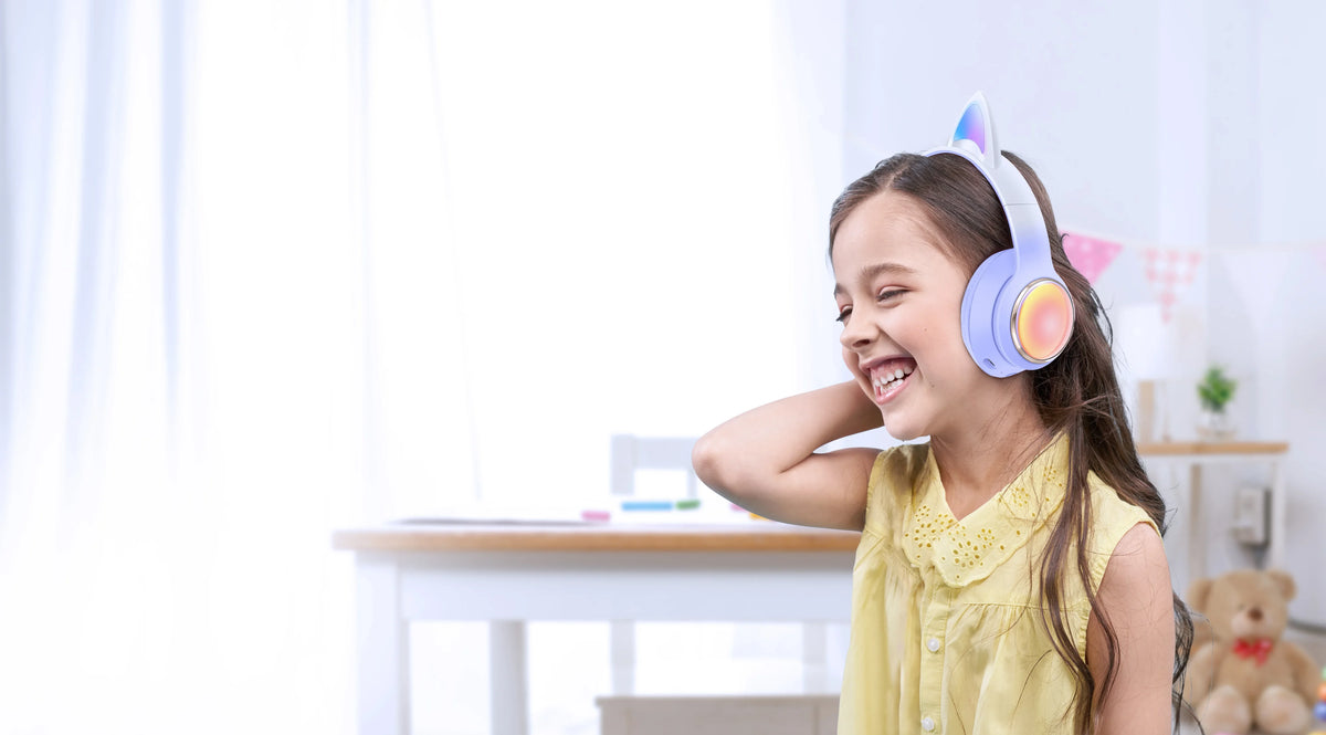 Green Lion GL-400 Kids Wireless Head Phone - Purple – image 1