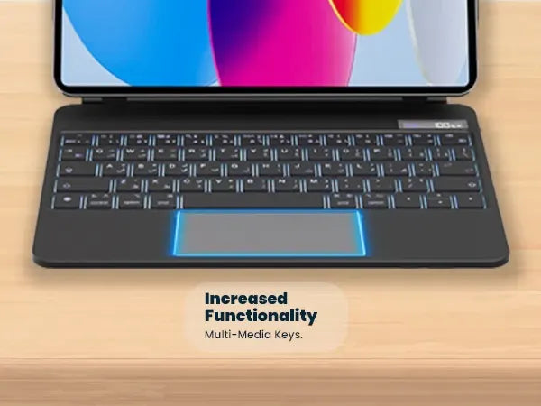 Powerology Dynaboard Wireless Keyboard Case with MagSafe Phone Holder for Ipad 11 M4 Black – image 14
