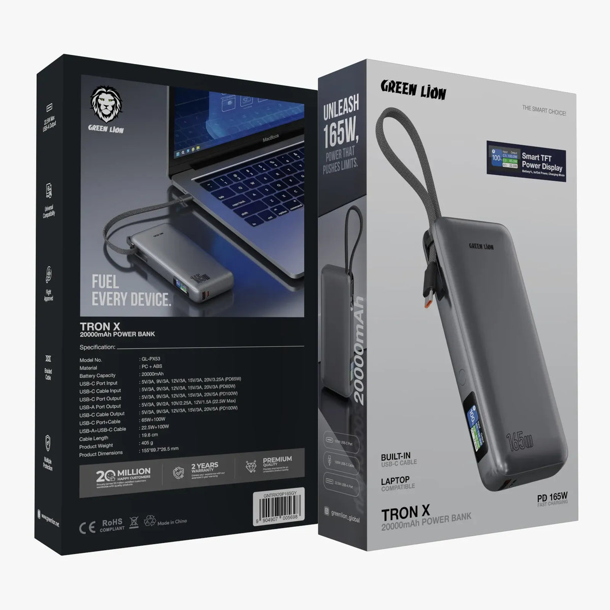 Green Lion Tron X 20000mAh Power Bank Gray – image 3