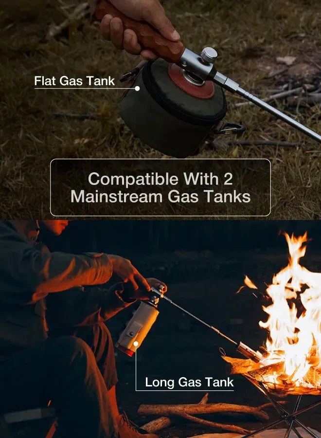 Green Lion Flame Torch Camping Gas Lighter Silver – image 8