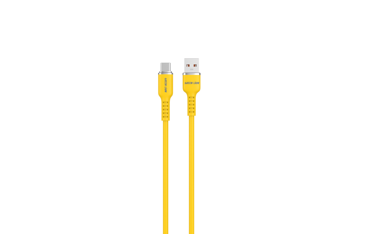 Green Lion USB-ATOUSB-C Silicone Cable - Yellow