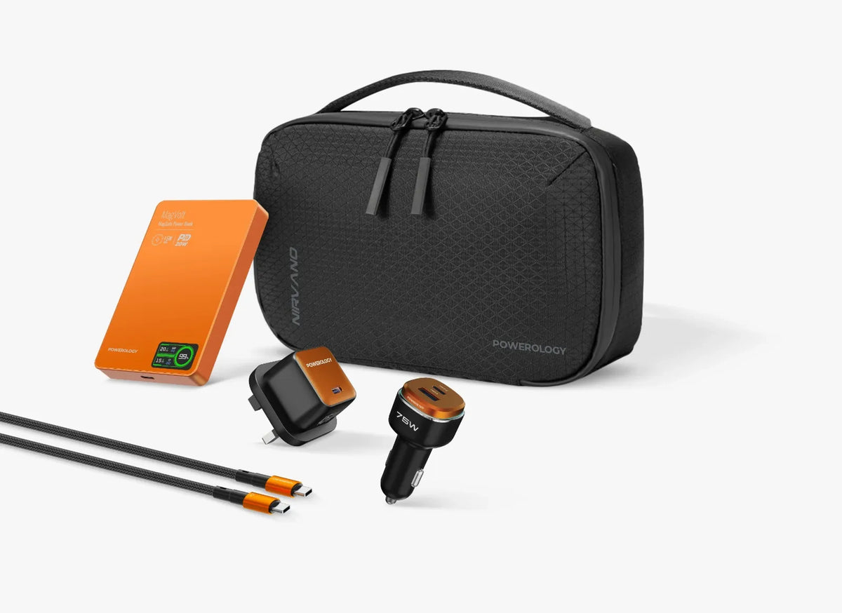 Powerology Nirvano 5 in 1 Power Travel Kit Black Orange – image 3