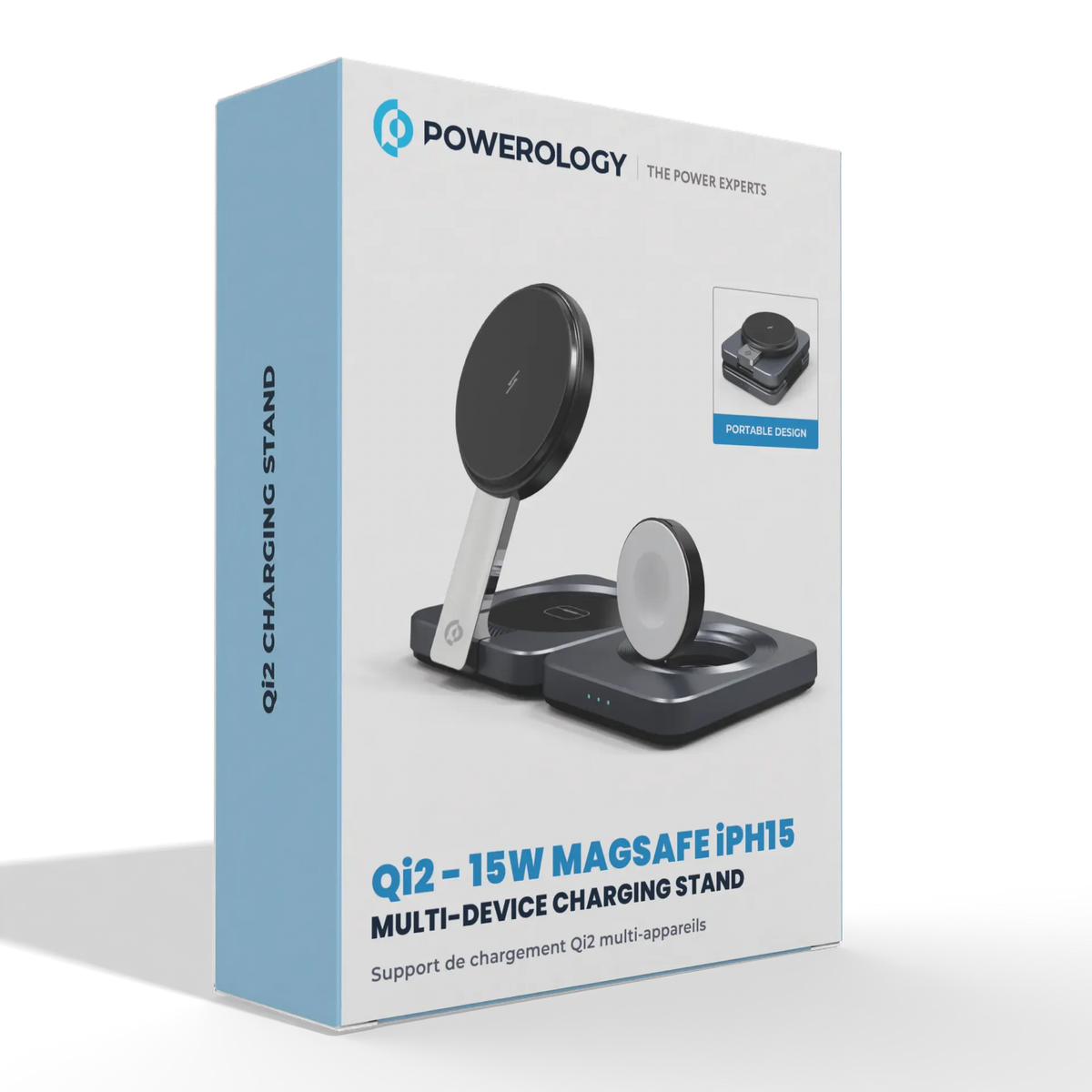 Powerology Qi2 15w MagSafe Iph15 Multi Device Charging Stand Black – image 3