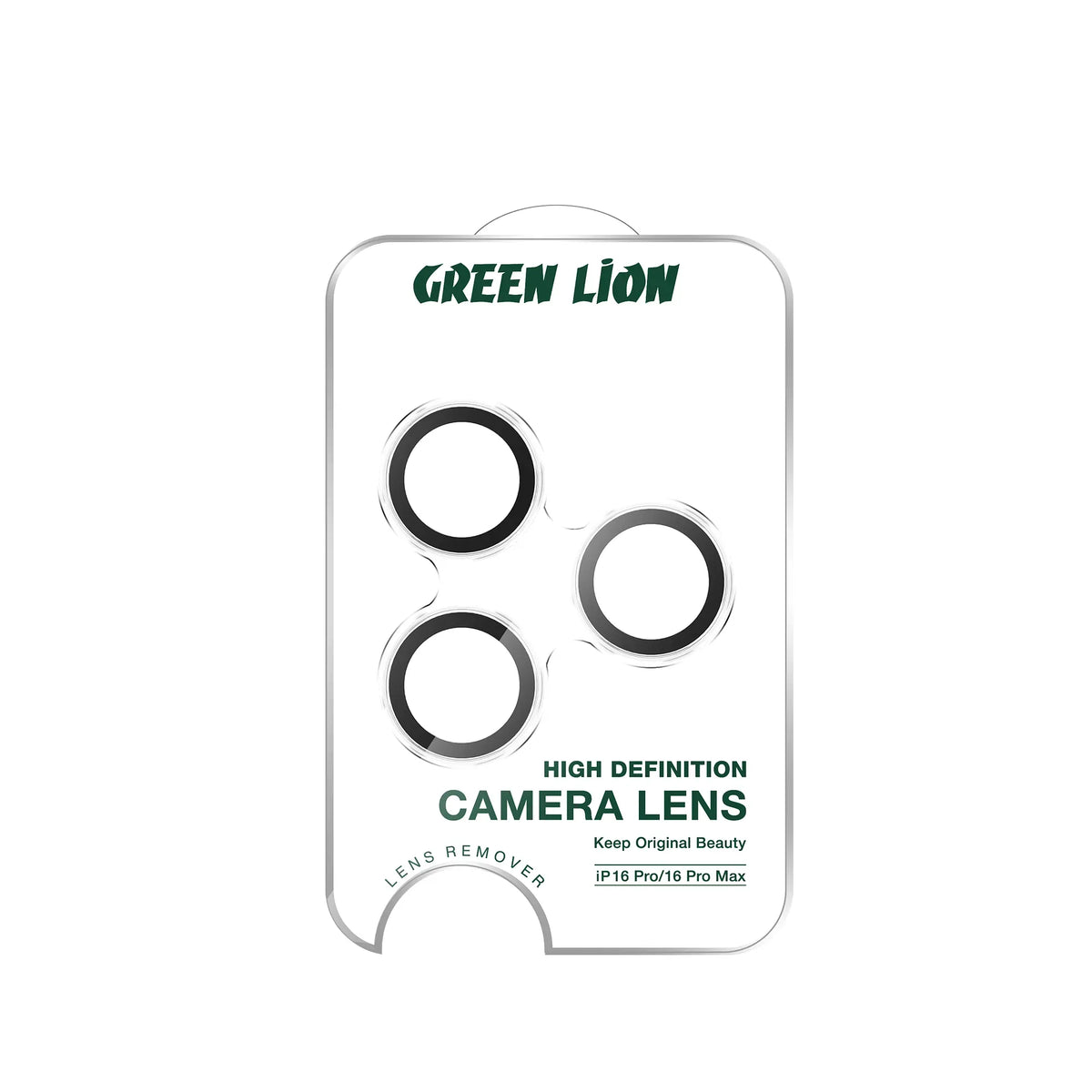 Green Lion Trio Camera Lens for Iphone 16 Pro Pro Max Clear – image 5