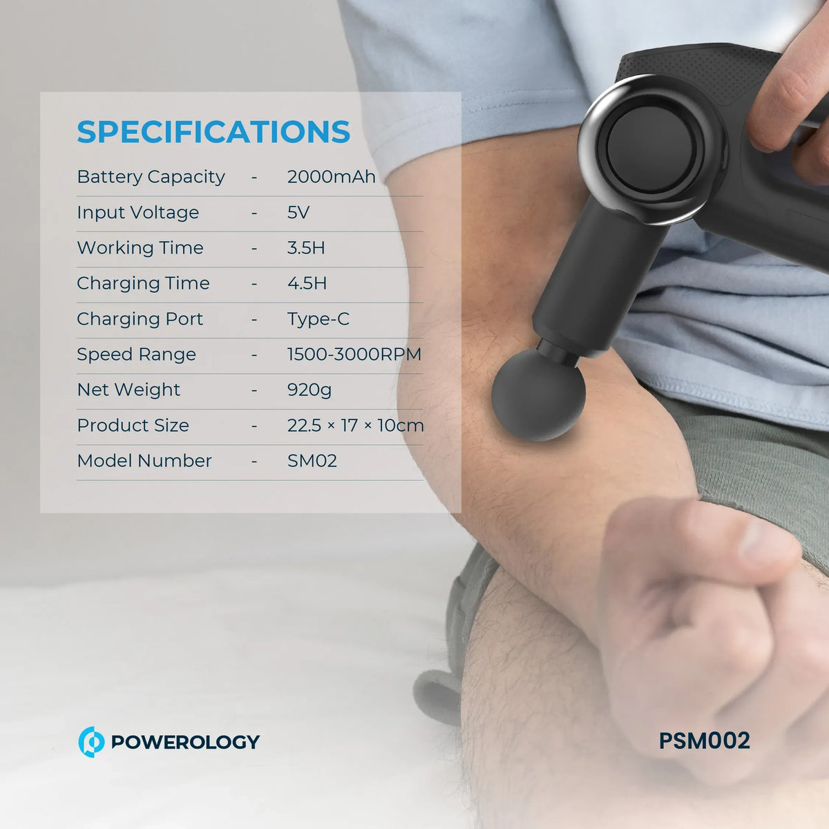 Powerology Full Body Massage Gun Black – image 13