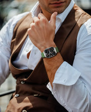 Green Lion Ridge Smart Watch - Silver&Green
