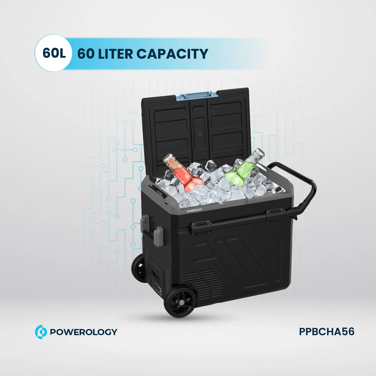 Powerology Dual Compartment Smart Fridge and Freezer 60l Gray – image 18