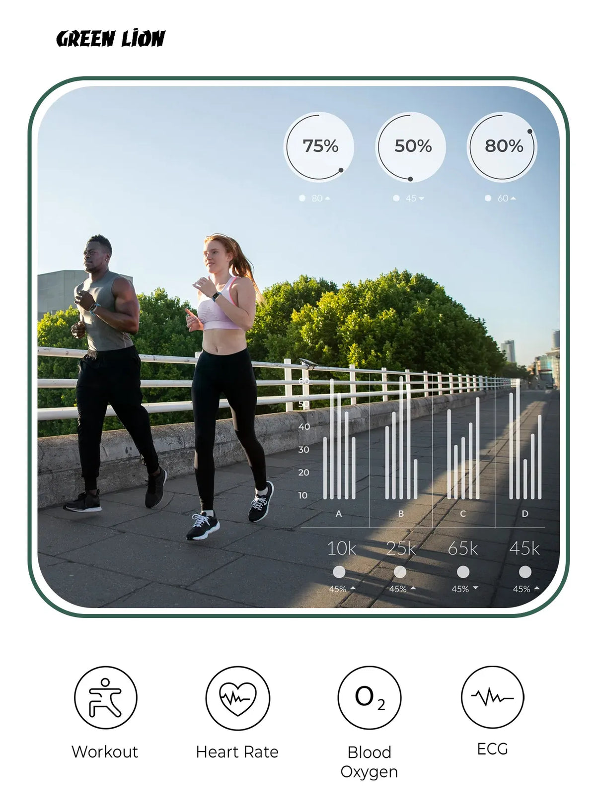 Green Lion Active Se Smart Watch Silver Sky Blue – image 5