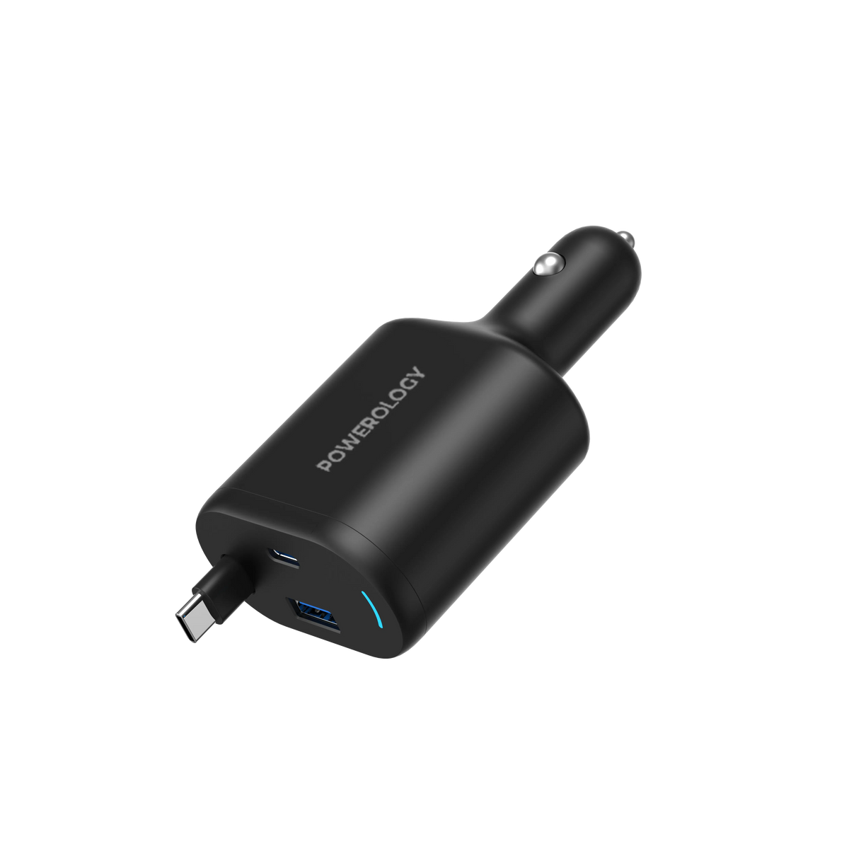 Powerology Type C Retractable Car Charger 103w Black – image 17