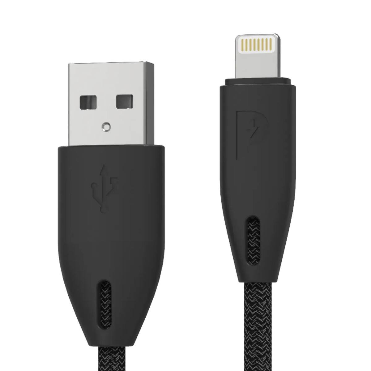Powerology Braided USB-A to Lightning Cable - Black – image 3