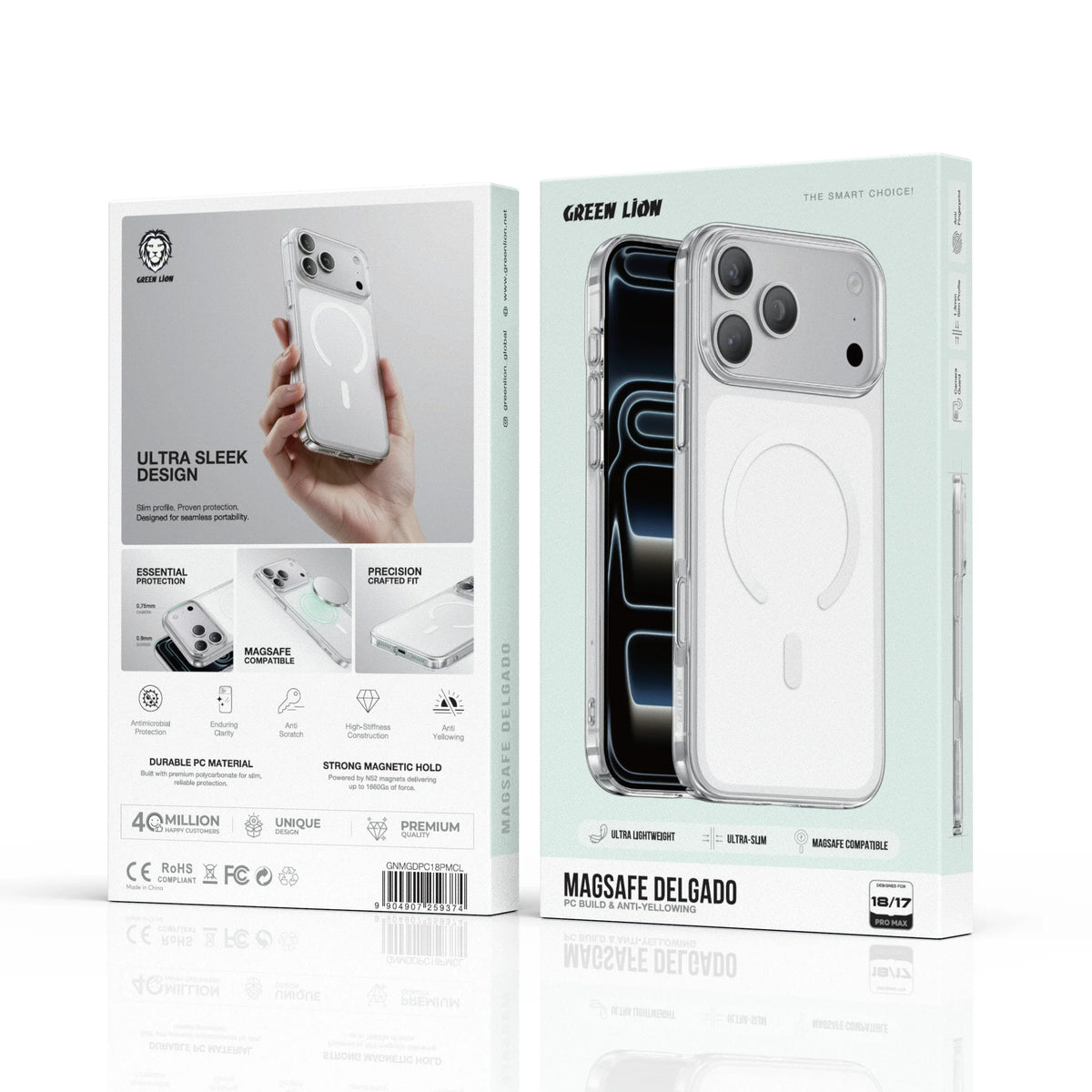 Green Lion Mag Safe Delgado Case - Clear – image 6