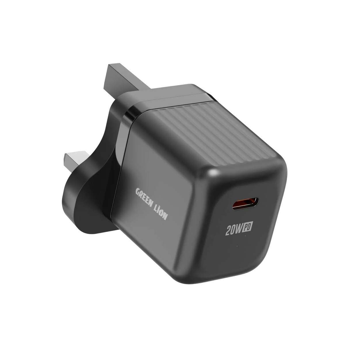 Green Lion Ultra Compact Ga NWall Charger UKPin USB-CPD 20 W - Black – image 2