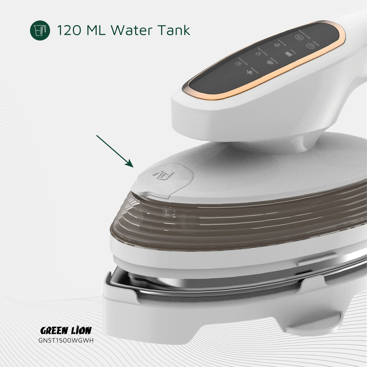 Green Lion Steam Glide Garment Steamer 1500w White – image 10