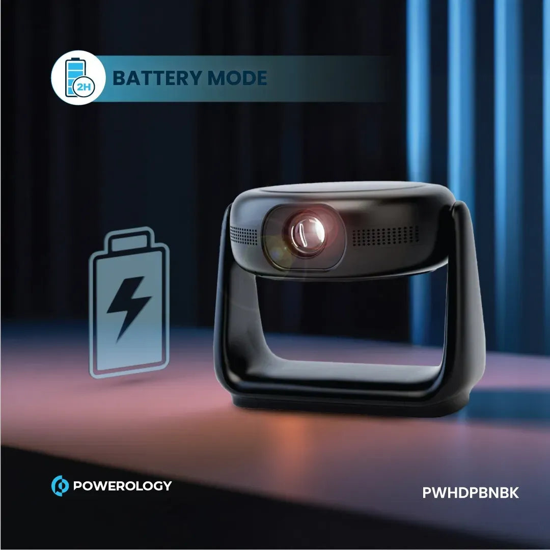 Powerology 300 Ansi Lumens Full HD Portable Projector with Built in Battery and LCD Light – image 24