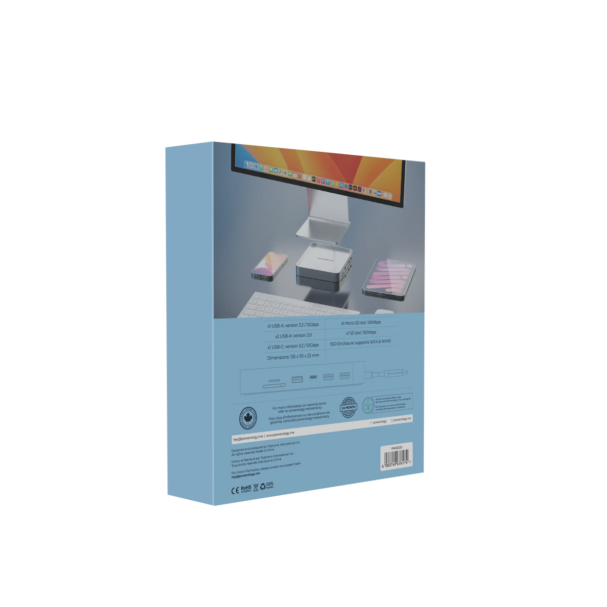 Powerology Imac 24 Inch USB C Dock with Ssd Enclosure 10gbps Gray – image 12