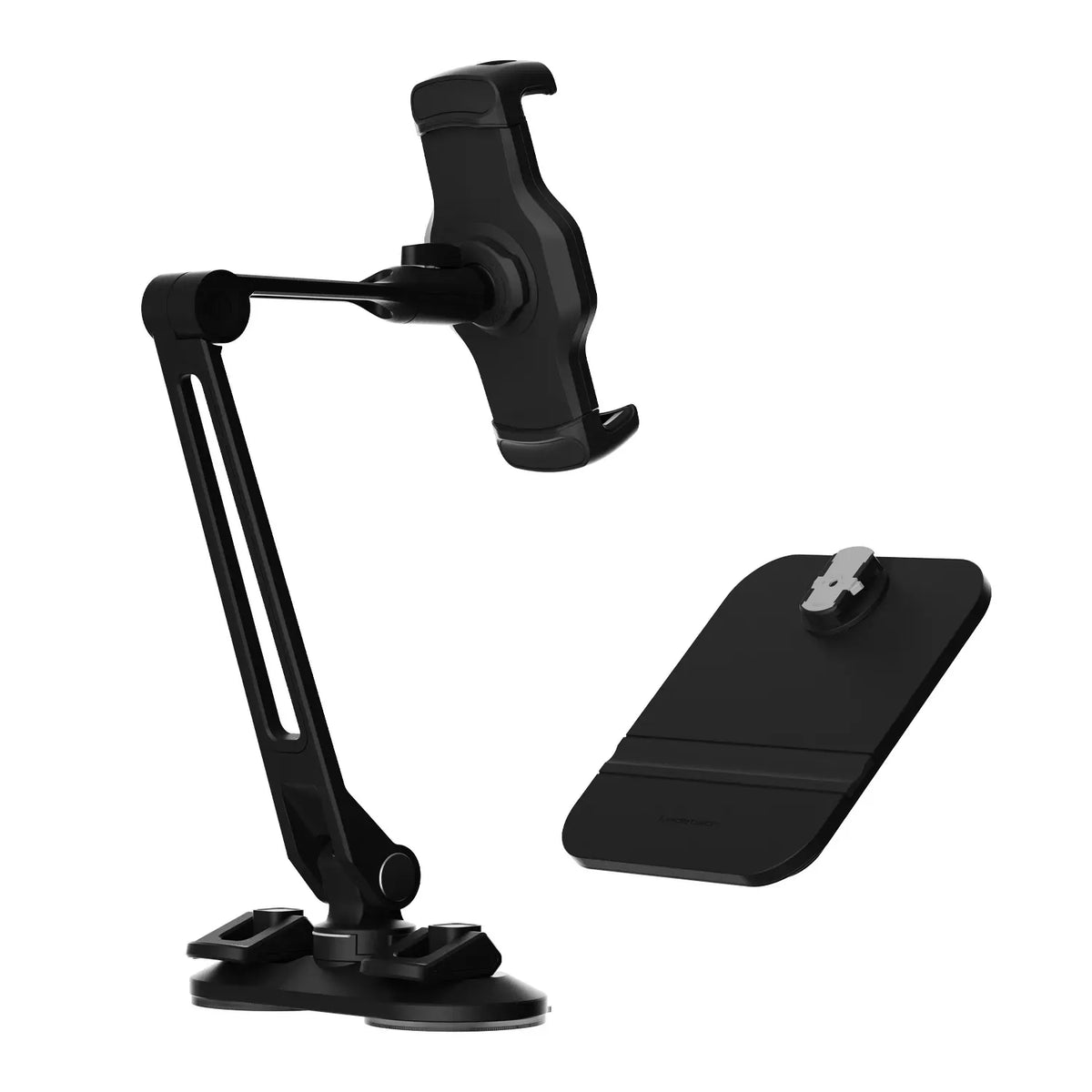 Powerology Adjustable Long Arm 360deg Rotatable Suction Phone Holder Black – image 3