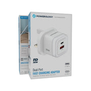 Powerology Dual-Port Fast Charging Adapter PD 35 W - White