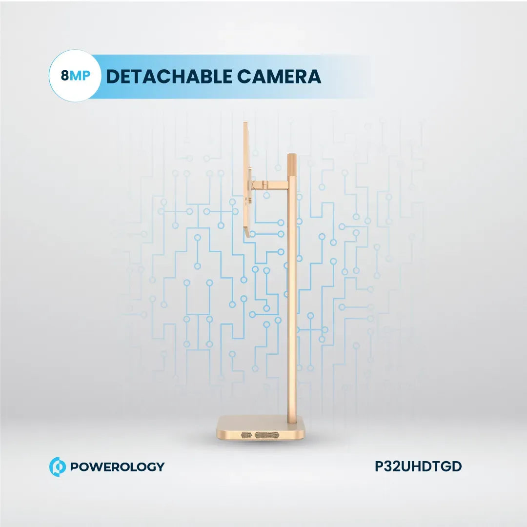 Powerology Android 32” UHD 60 Hz Tabletwith Stand 8+128 GB - Gold – image 10