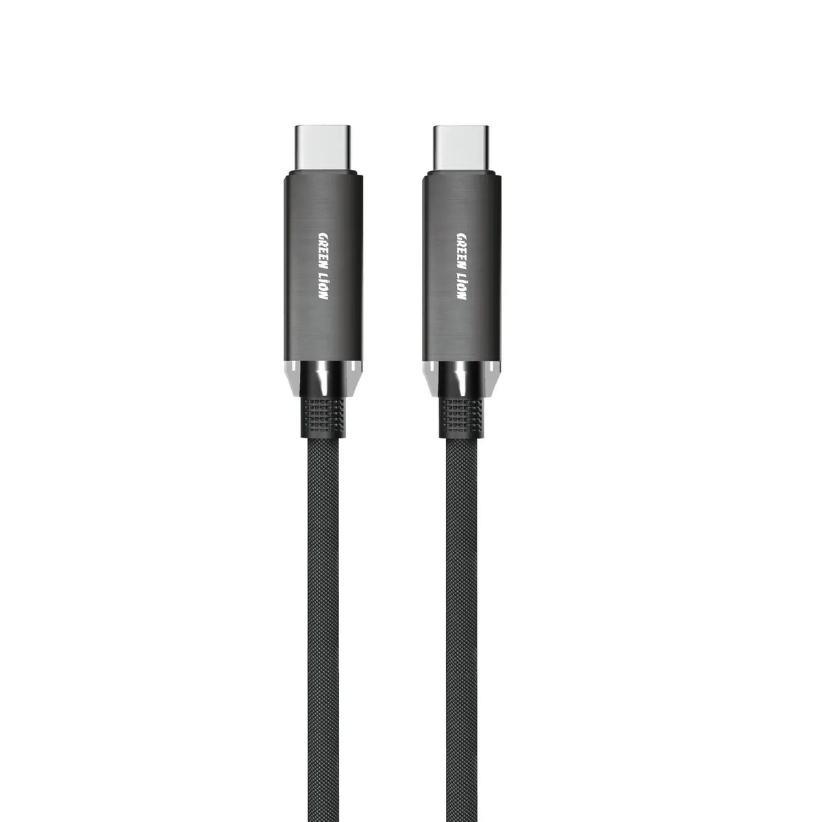 Green Lion Braided Type C to Type C Cable 240w 1 Mtr Black – image 3